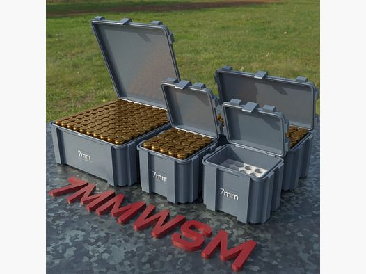 Filamelt Munitionsbox / Ammo Box 7mm WSM – Patronenbox ‘Klappdeckel’ – 20 / 25 / 50 / 100 Runden