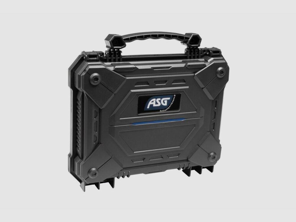 ASG Pistolenkoffer Tactical Schwarz, Vorhängeschlossschlaufen, wasserdicht, IPX-7
