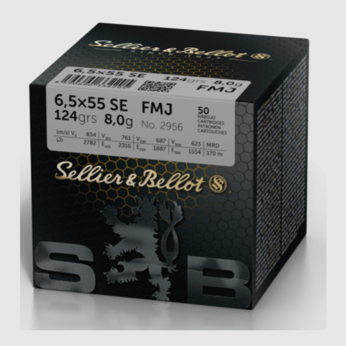 6.5x55 SE S&B FMJ 124gr VE50