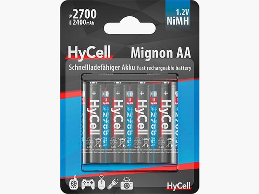 NiMH-batterijen Mignon AA 2700 mAh in 4-pack