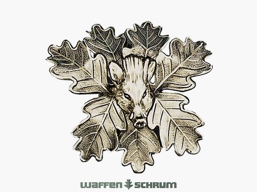 Fritzmann Boar Weapons - Cover Sheet Double Cover - Boar Head Alpaca Silver Plated Oak Leaves