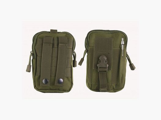 BARBARIC – Taktische Tasche für Zubehör MOLLE-System Grün | 12x17x7cm