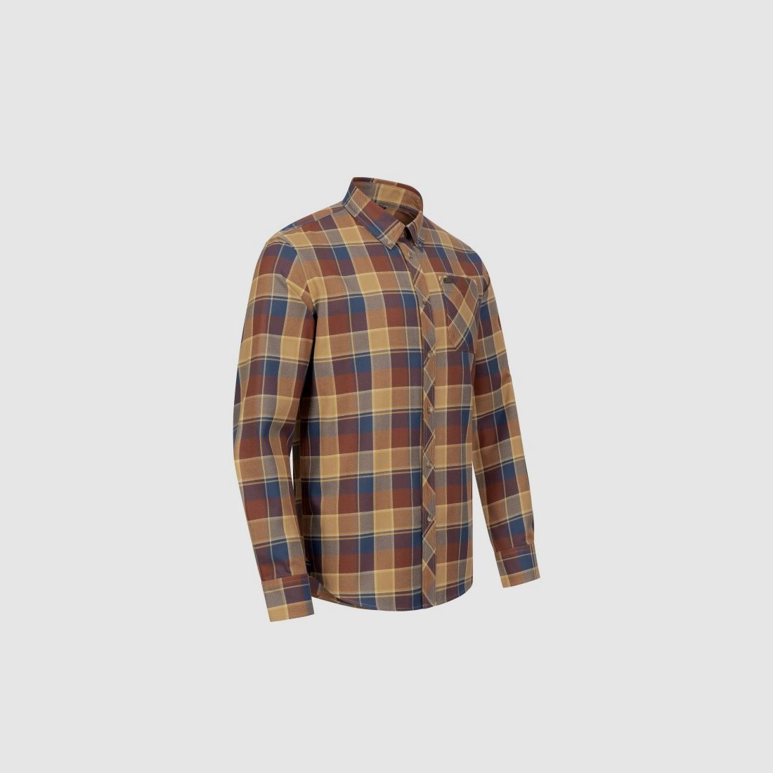 Blaser Chemise en flanelle Charles à carreaux marron/bleu, image 4 sur 5
