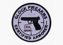 Aufnäher Waffenhersteller Glock grau