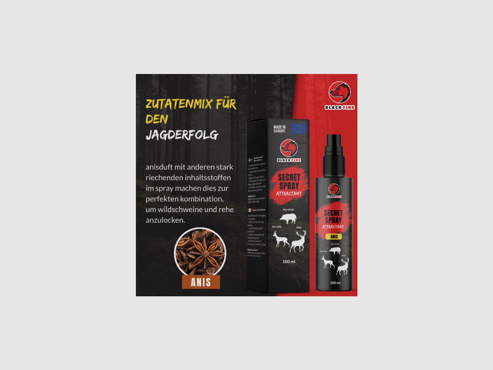BLACK FIRE Spray ANIS 100ml