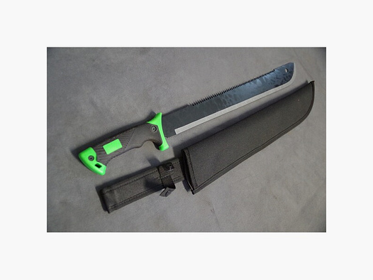 Machete mit Scheide , Zombie Jäger grün 63 cm