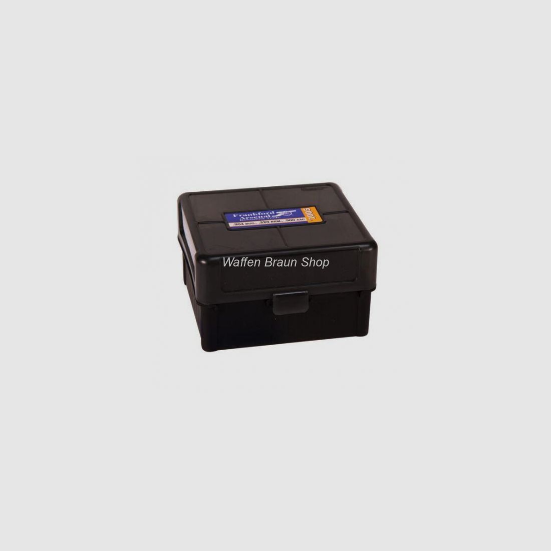 Frankford Arsenal Munitionsbox #1005 mit Scharnier, f. 100 Patronen Kal. .17 Rem., .222 Rem.,