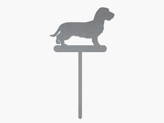 Decorative flower stake "Wire-haired dachshund"