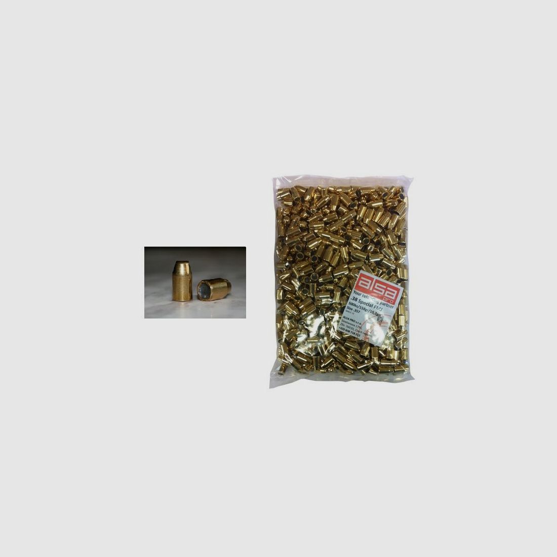 Geschosse ALSA Kal.38/357 FMJ 158gr /500