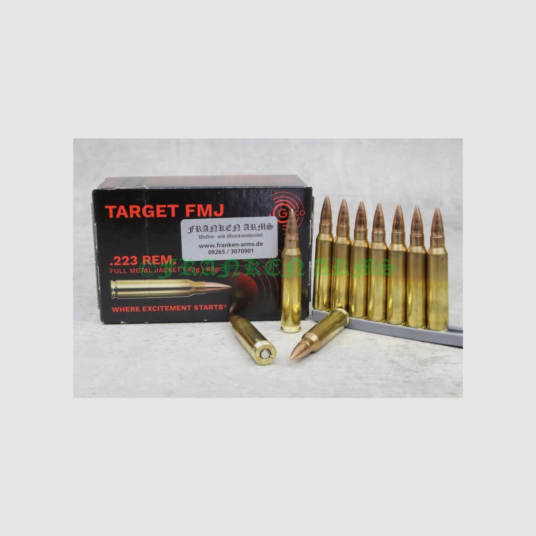 1000 Schuss Geco Target .223 Rem. 63gr. 4,1g 2317562 VERSANDKOSTENFREI