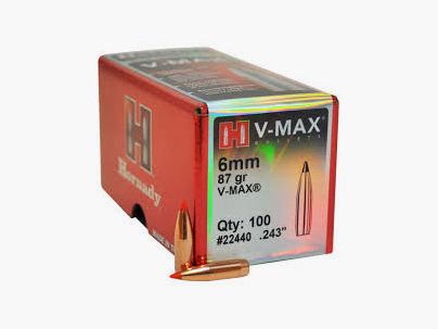 OGIVA HORNADY 6MM(243″) 87GR. V-MAX