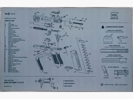 Mata do demontażu GLOCK 17 GEN 5 MOS