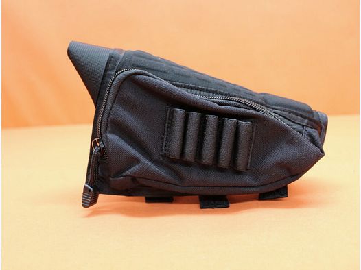 Blackhawk Blackhawk Munitions Coussin de joue Fusil Noir : Coussin de joue avec sangle en velcro / Poche à accessoires / 5 boucles pour cartouches