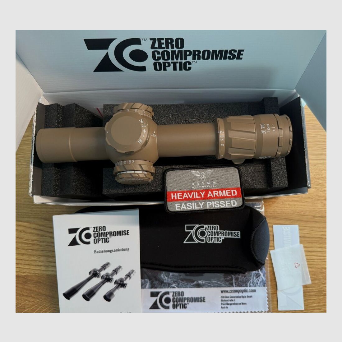 ZCO Zero Compromise ZC210 MIL 2-10x30 LPVO FDE Predator