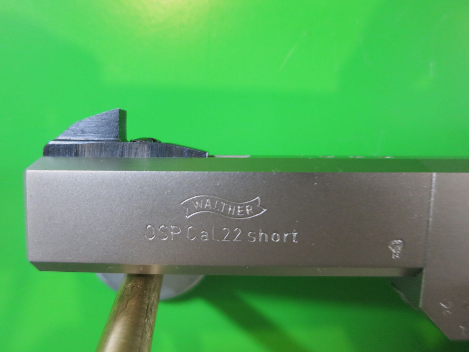 Sport-Pistole Walther OSP Kaliber .22lr, NILL Sport-Griff, .22 Short, Nickel-Version    #79-