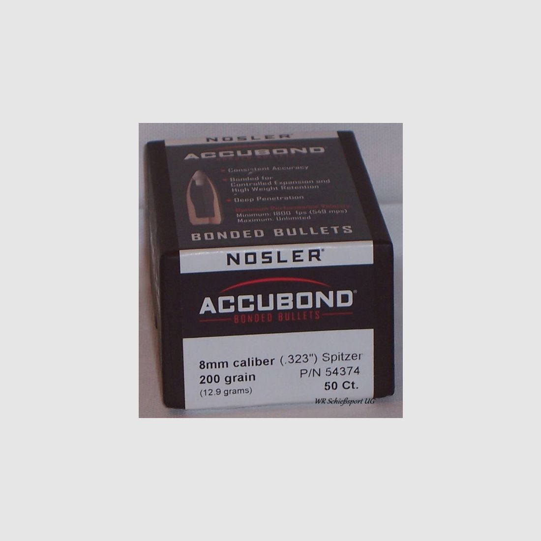 50St. NOSLER Geschosse 8mm(.323Dia.) - 200 - ACCUBOND - #54374