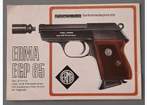 Da collezione. Manuale originale per una pistola a salve Erma EGP 65.