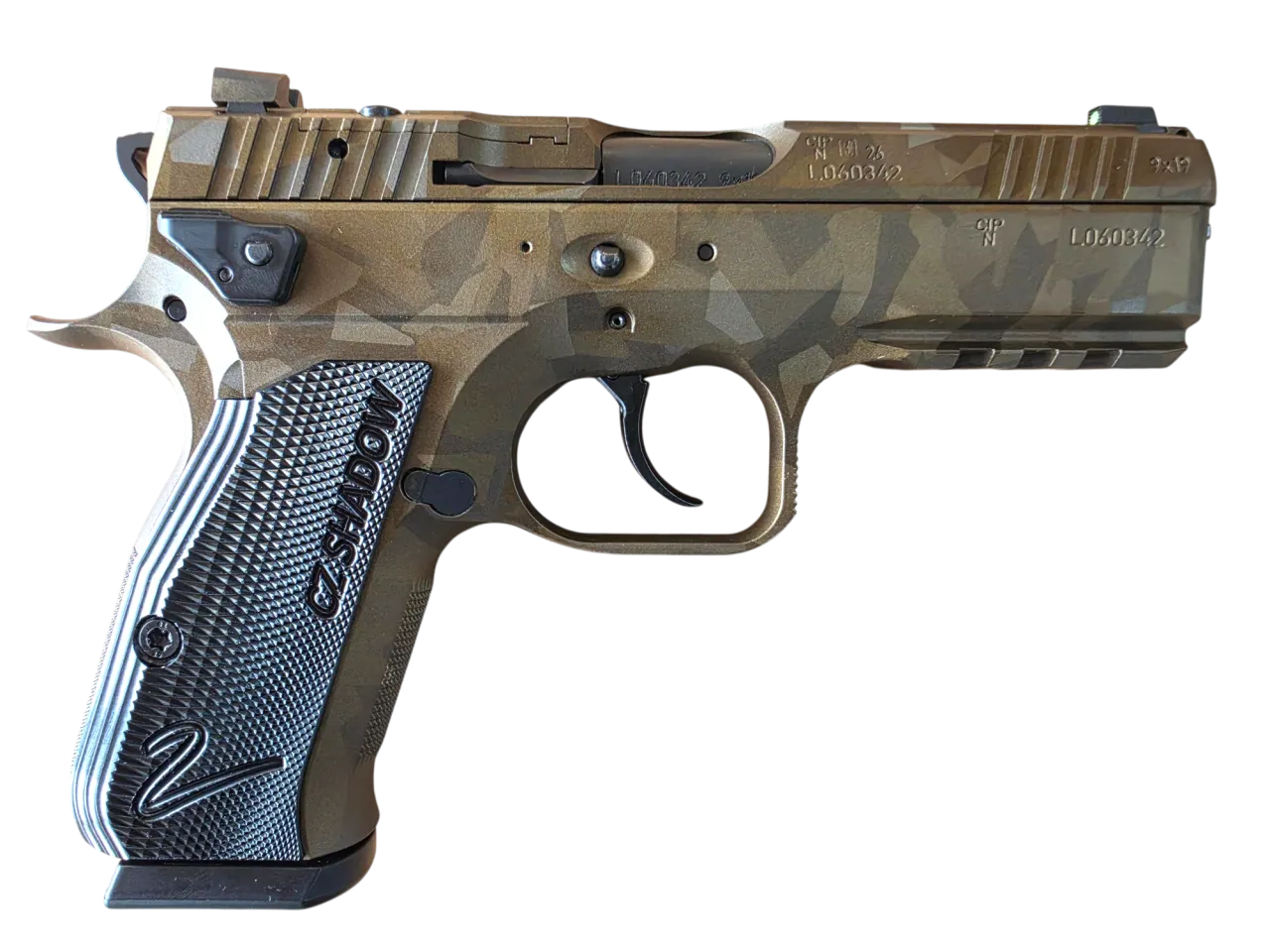 CZ Shadow 2 Compact Carry OR FDE/Bronze Camo 9mm Para 15-Round Pistol – Limited