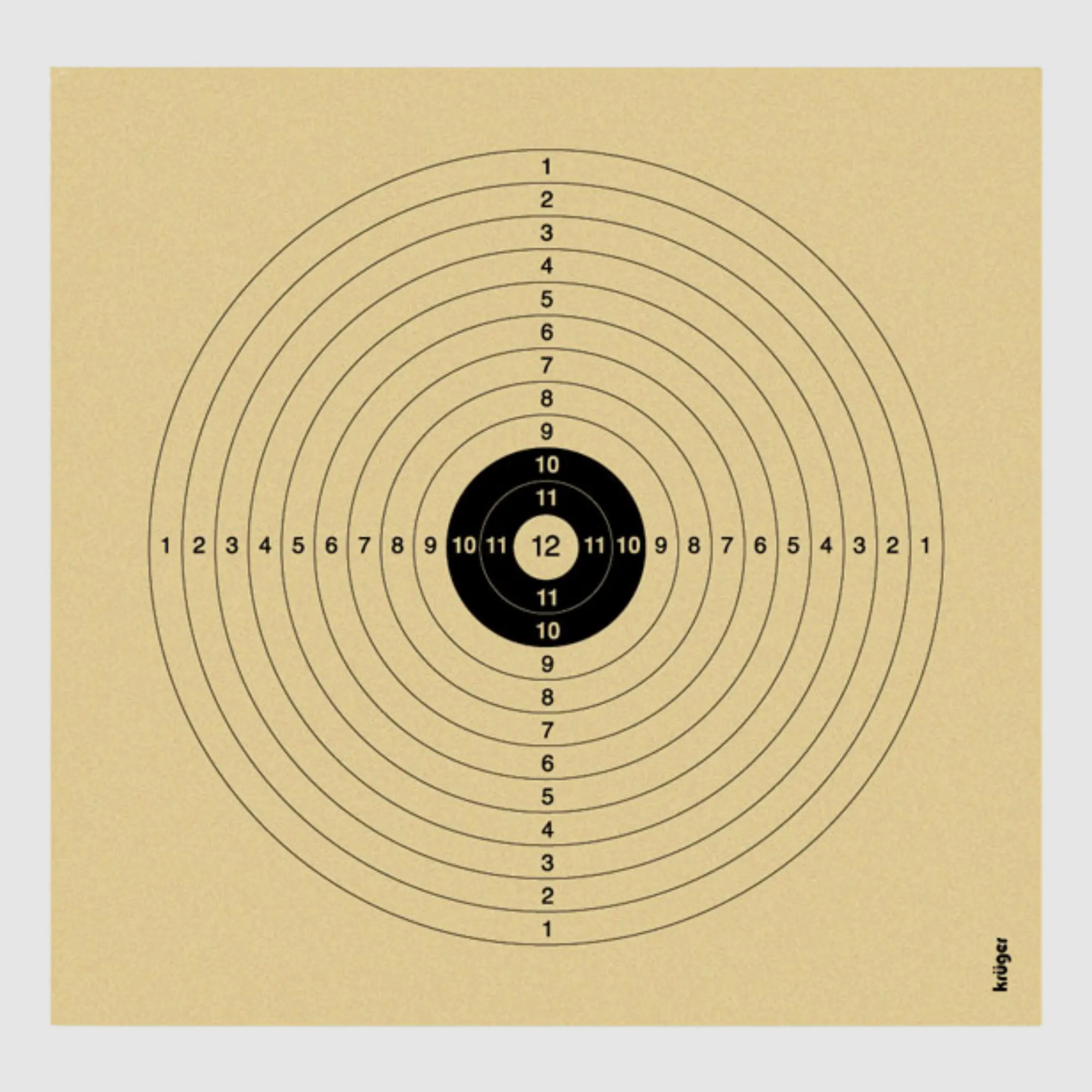 Doel voor luchtgeweer 12-cirkel | 14x13,5 cm (250 stuks)