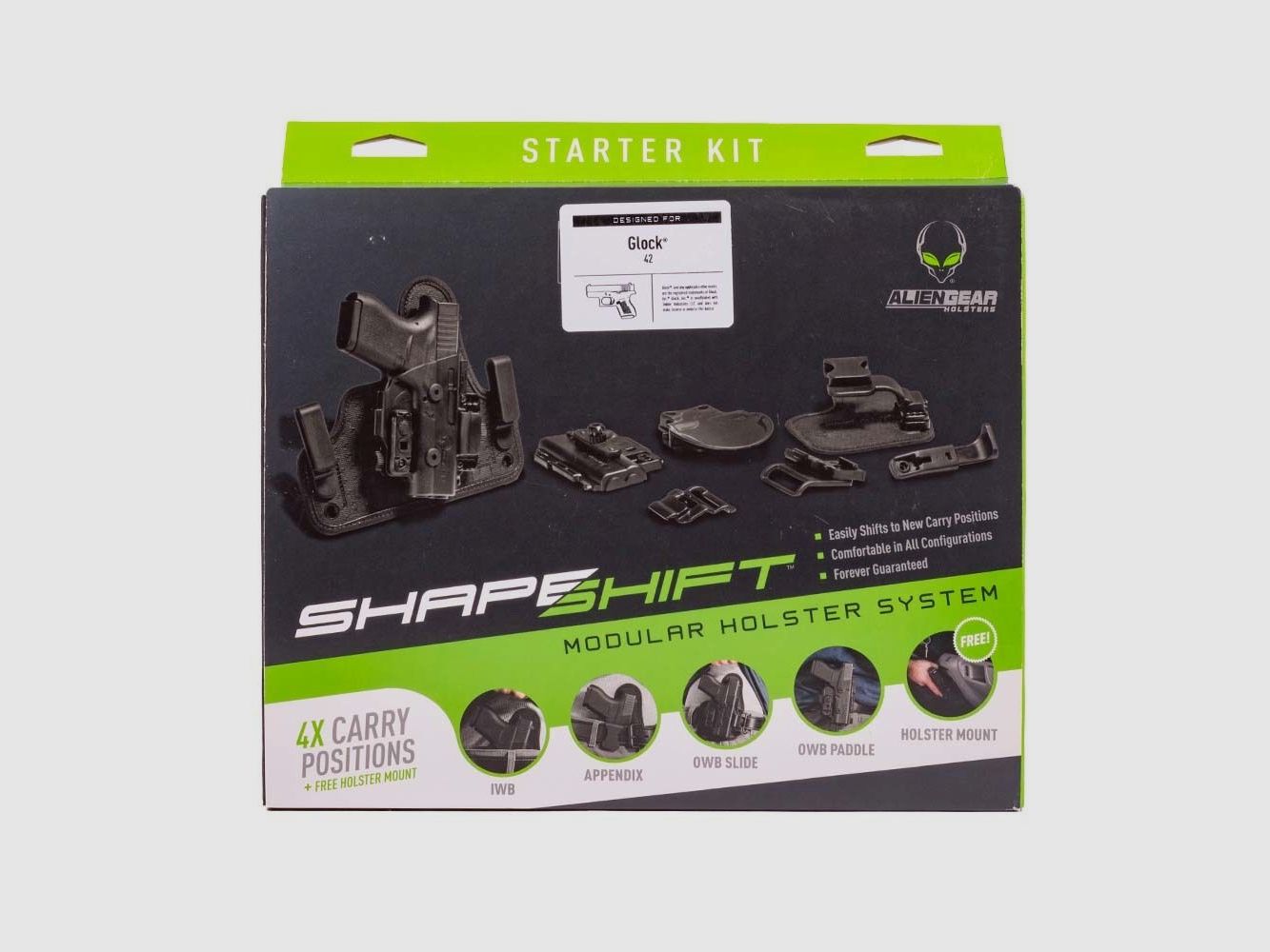 Aliengear Holsters ShapeShift Starter Kit Glock 42 Linkshänder