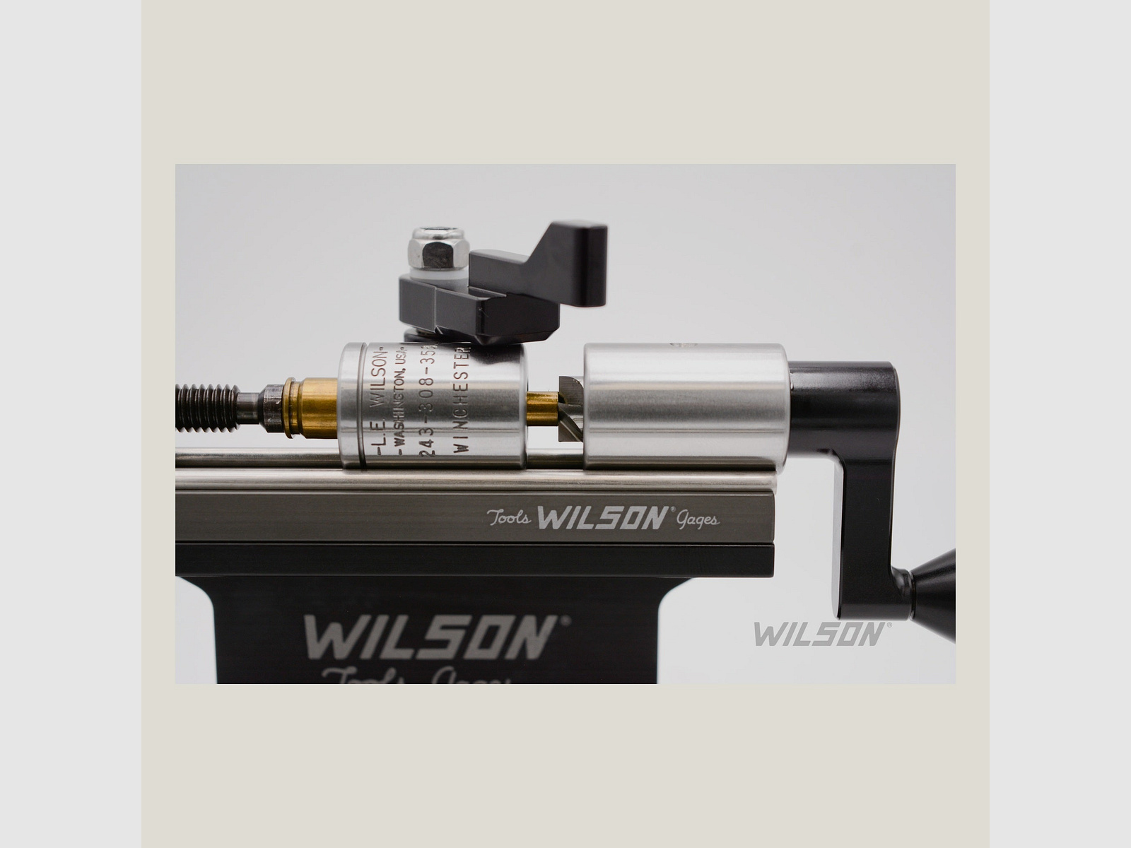 L.E. Wilson Case Trimmer Kit with Standard Stop – Stainless Steel or TiN