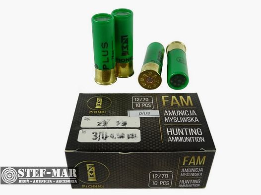 Amunicja śrutowa FAM Pionki 12/70 Plus Loftka 3/0 [S1-6]