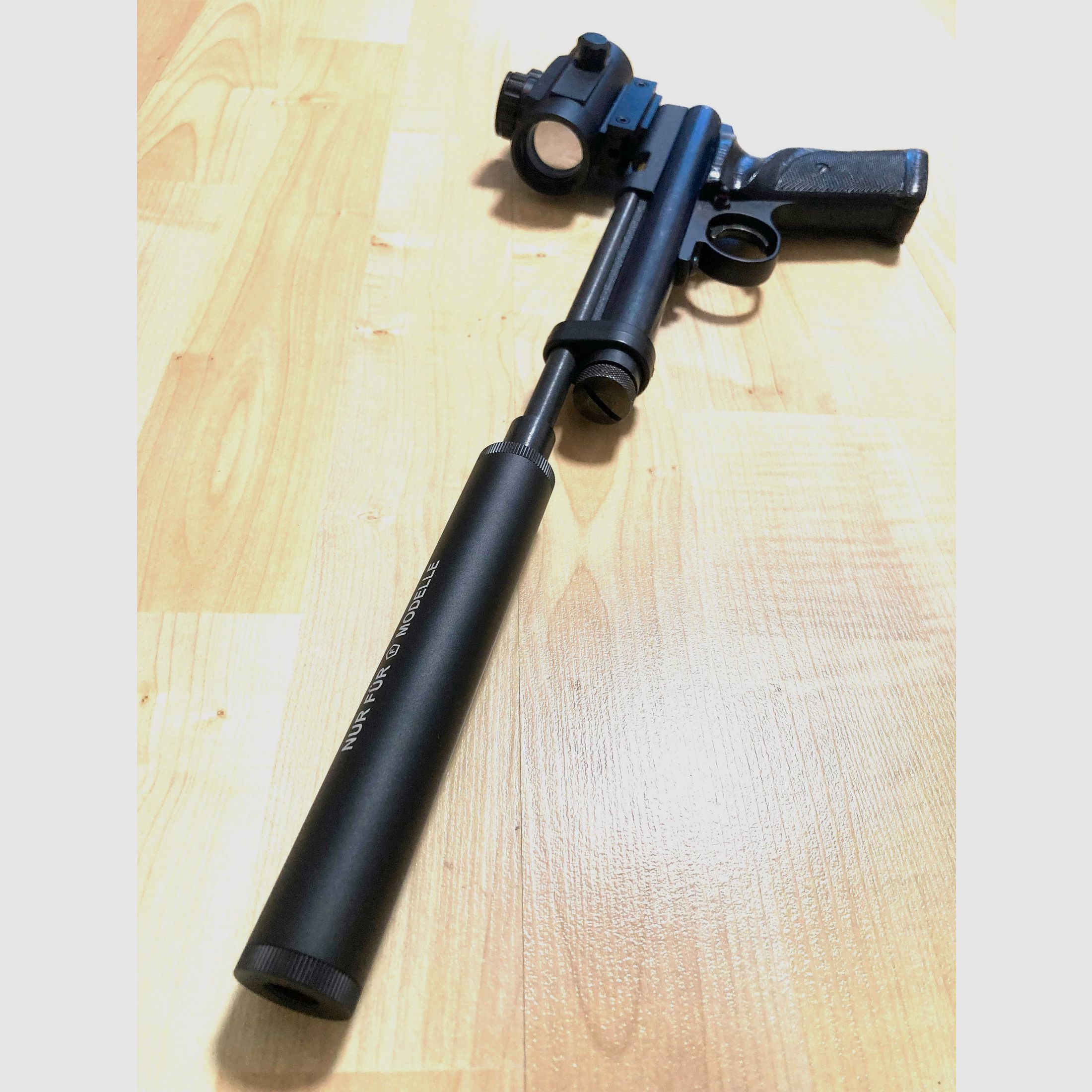 CO2 air pistol Crosman 2240 professional package with Picatinny rail and suppressor adapter