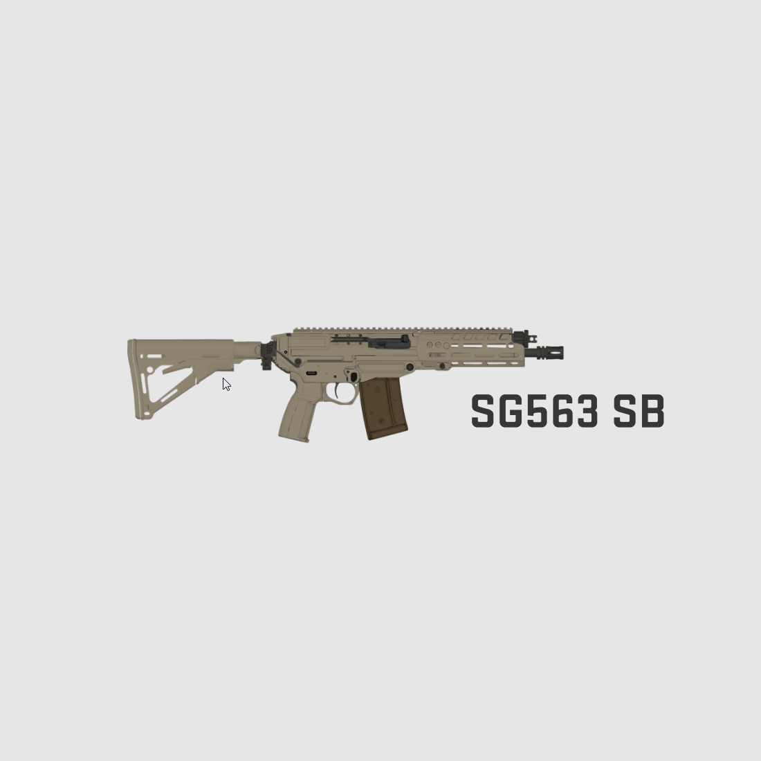 Sig Sauer SG563 SB 9″ 5.56×45 FDE