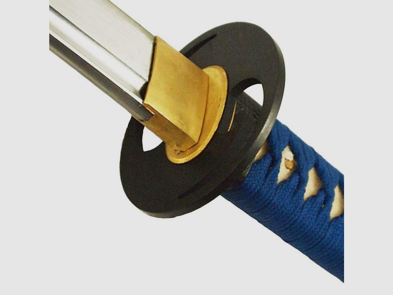 DerShogun Niebieski Katana Miecz Samuraja 1045 Stal Węglowa