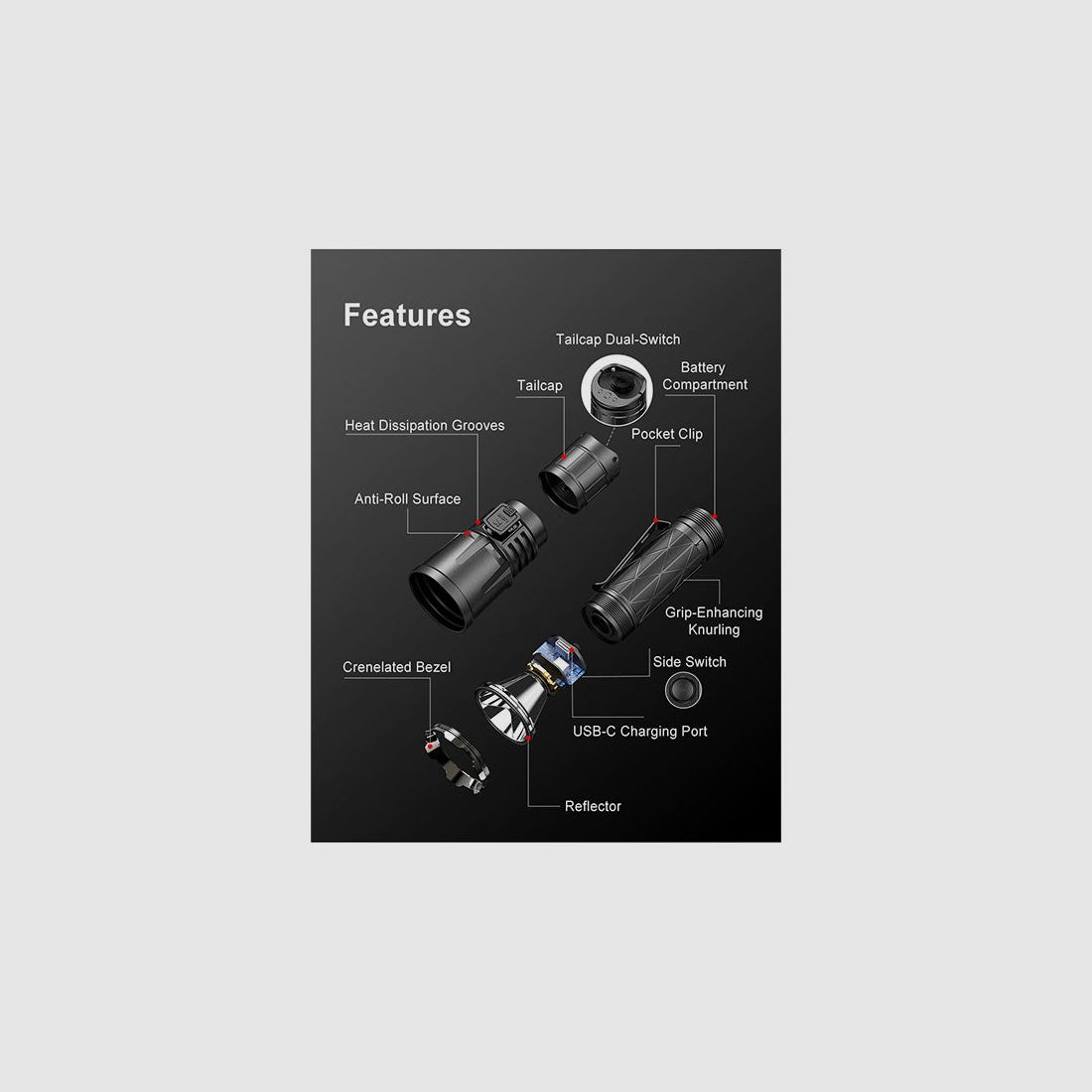 Taktische LED Taschenlampe XT21X PRO, 4'400 Lumen (inkl. Akku), Bild 11 von 13