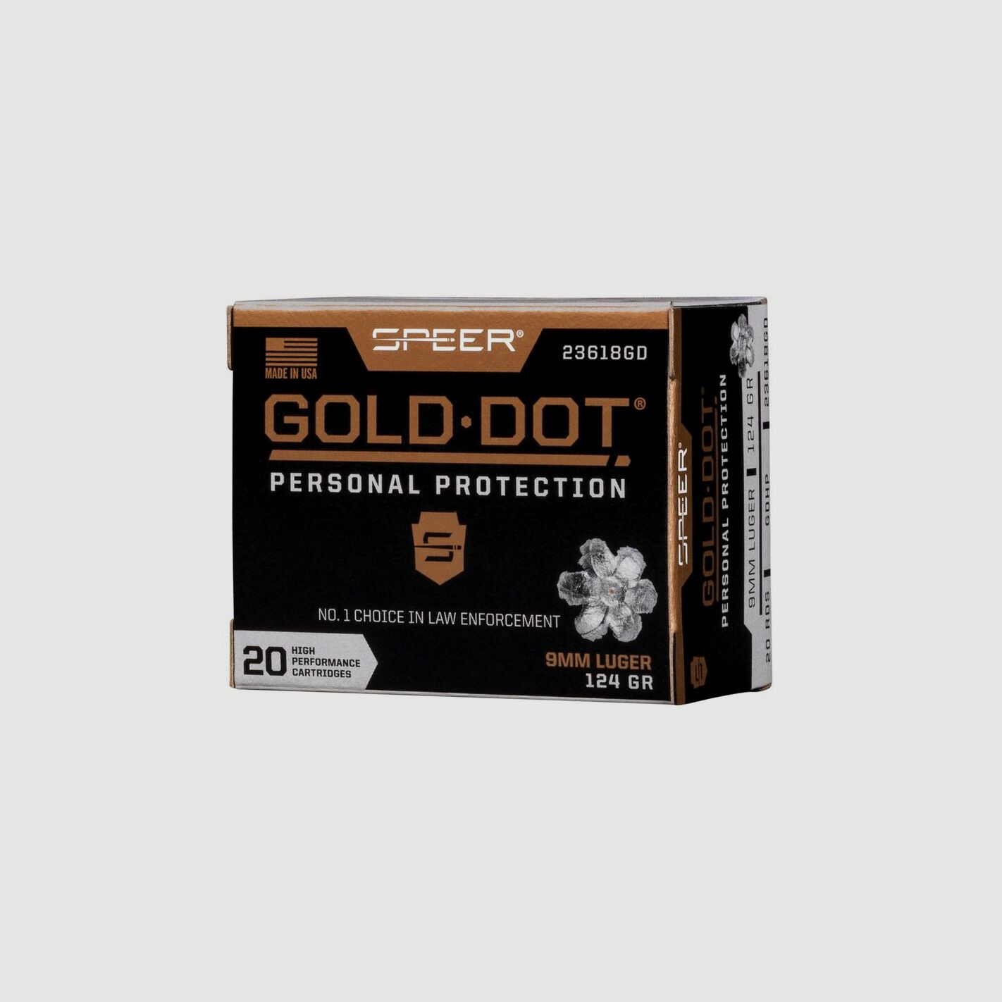 Munitions SPEER Gold Dot – 9mm – 124 grains – GDHP, image 4 sur 5