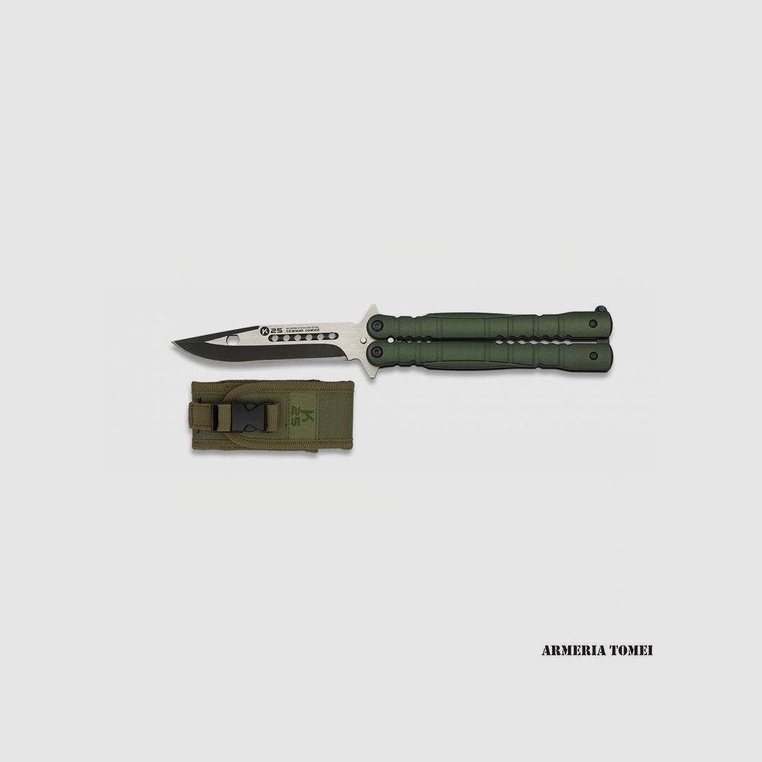 Messer – RUI K25 Balisong Griff Grün Klinge 10,3 cm, Bild 1 von 2