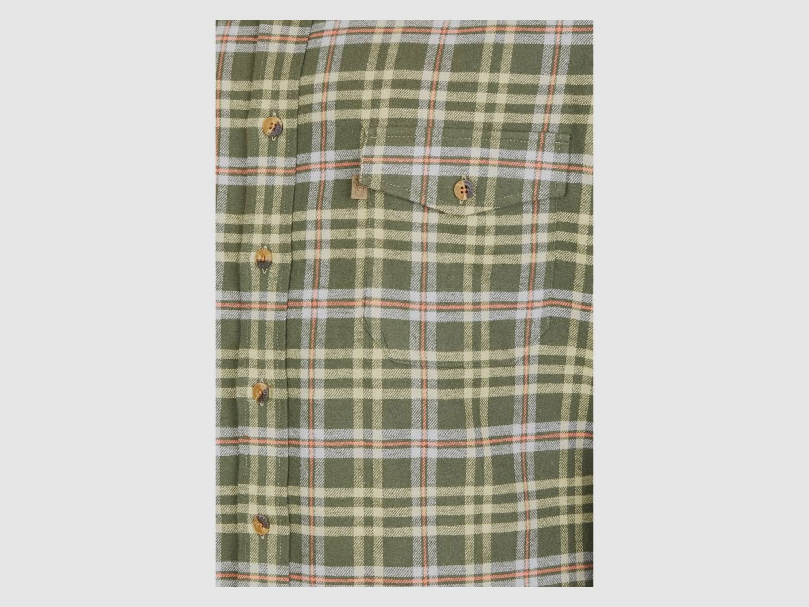 Camicia in flanella Böcker Comfort Fit, a quadri color oliva, immagine 2 di 2