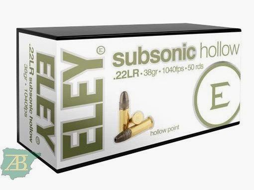 MUNICION METALICA ARMA CORTA ELEY .22 LR SUBSONIC HOLLOW