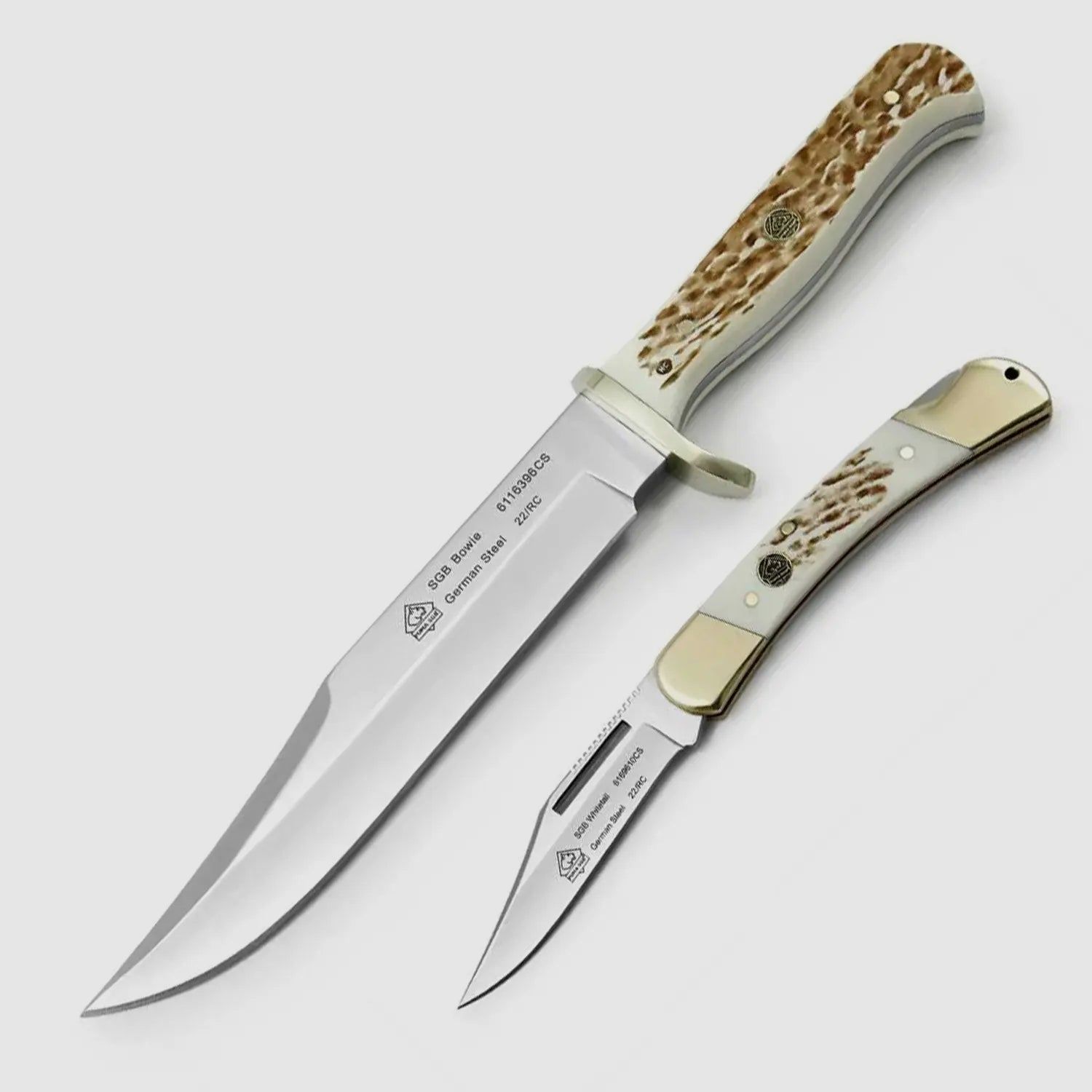 PUMA SGB Bowie / Whitetail, POM Commando Stag
