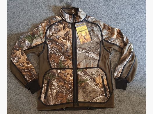 BROWNING REVERSIBLE FLEECE GREEN/CAMO WITH ZIPPER