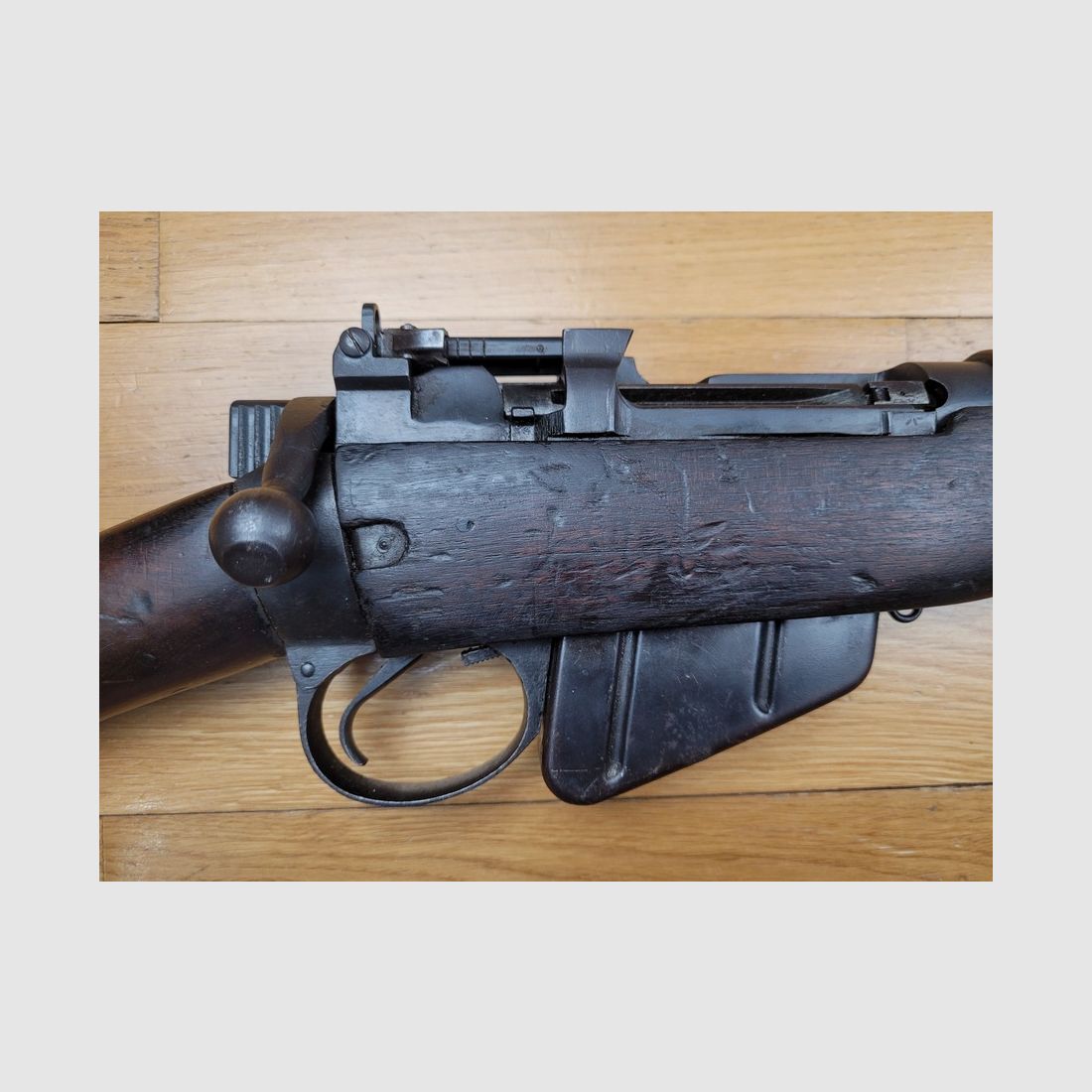 Gutes Gewehr Lee-Enfield N°4 MKI – 303 British – 10 Schuss – Fazakerley – Monomatrikularwaffe mit Verschlussmagazin – 1943 – TBE, Bild 4 von 20