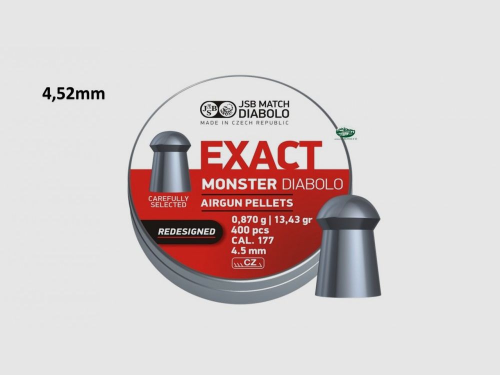 JSB Geschosse EXACT Monster Diabolo Redesigned Kal. 4,52mm - 0,870 gr.