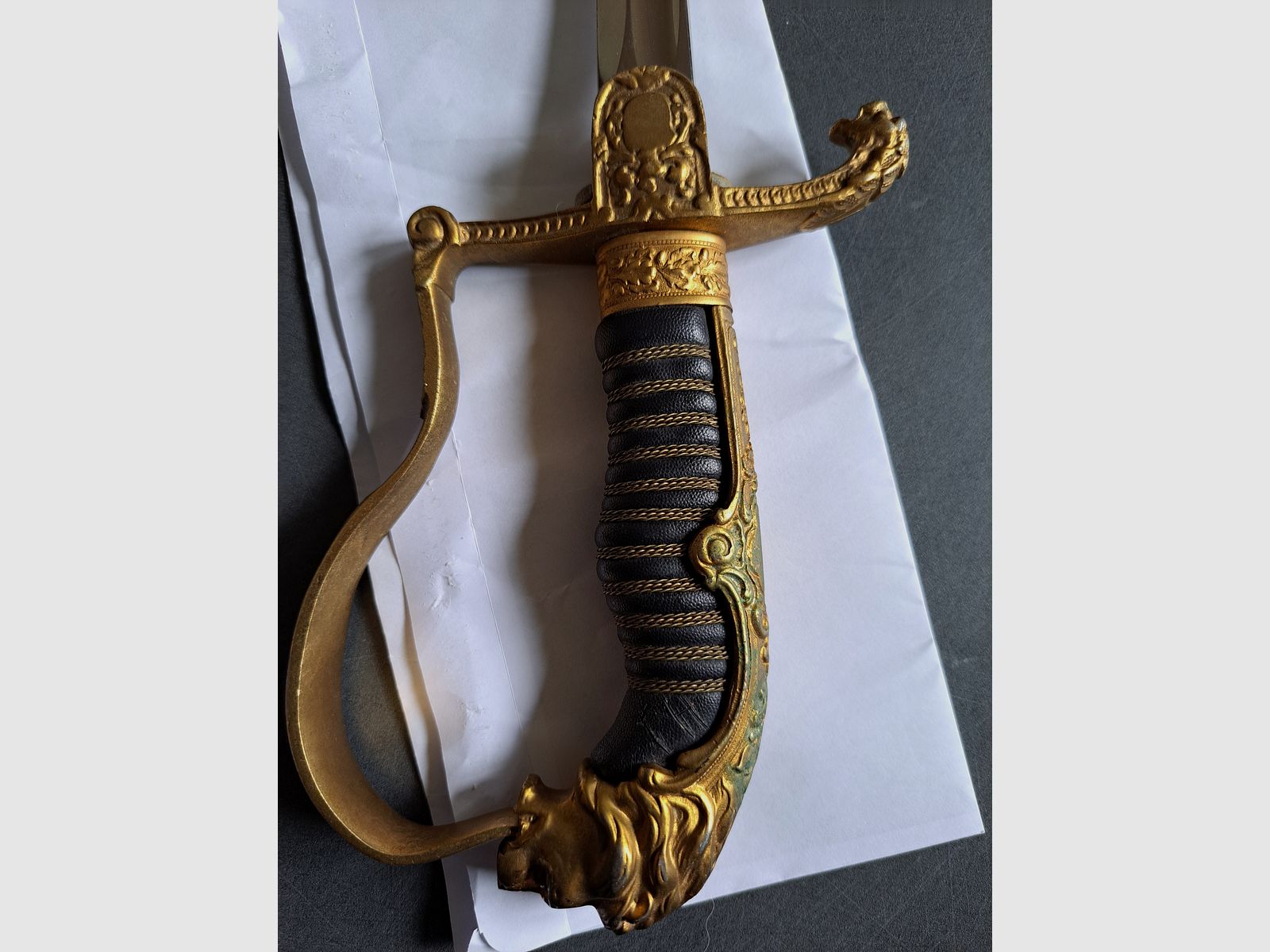 Sable de cabeza de león original, Primera Guerra Mundial