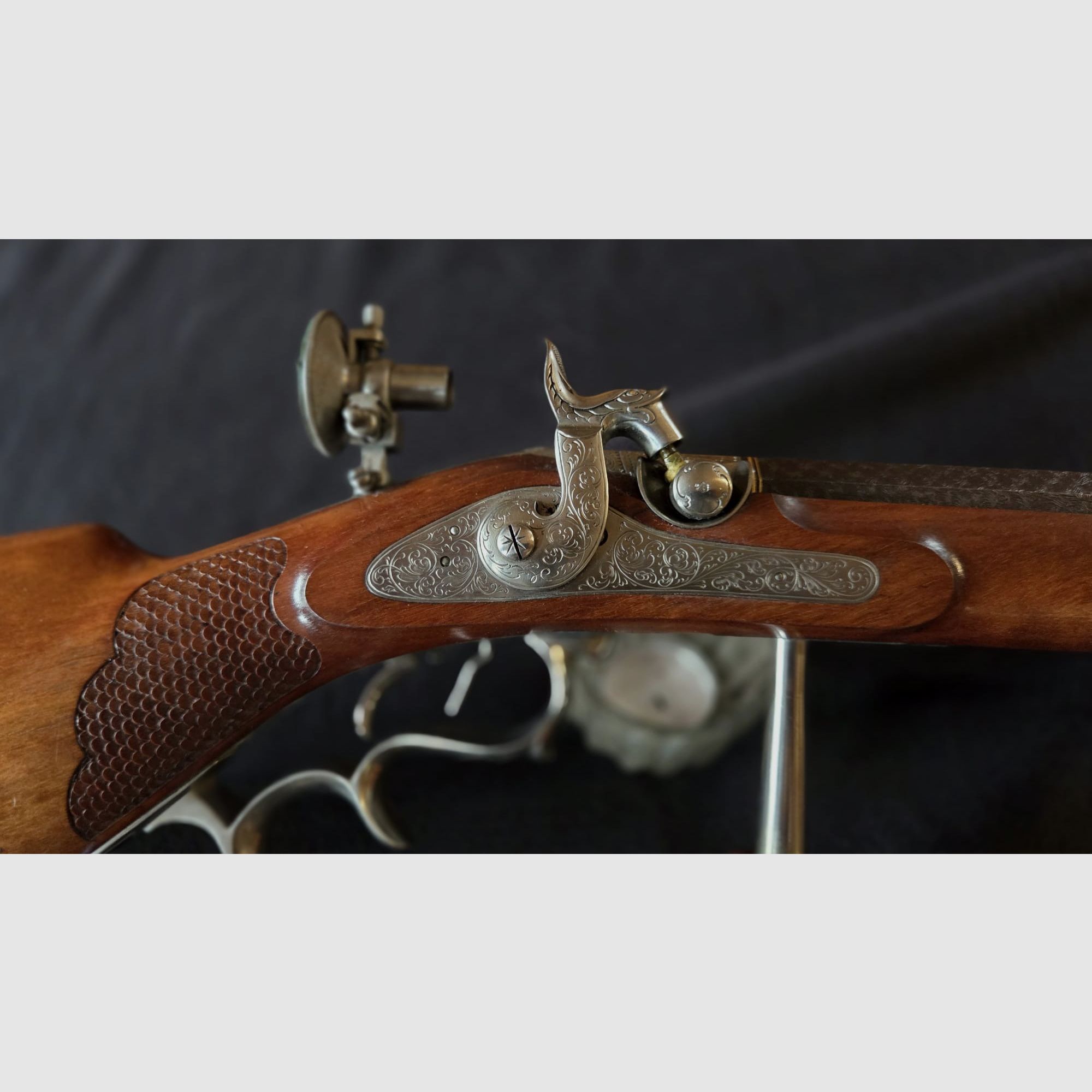 Perkussion Scheibenbüchse Nachbau G.A.Aicle Cal.45