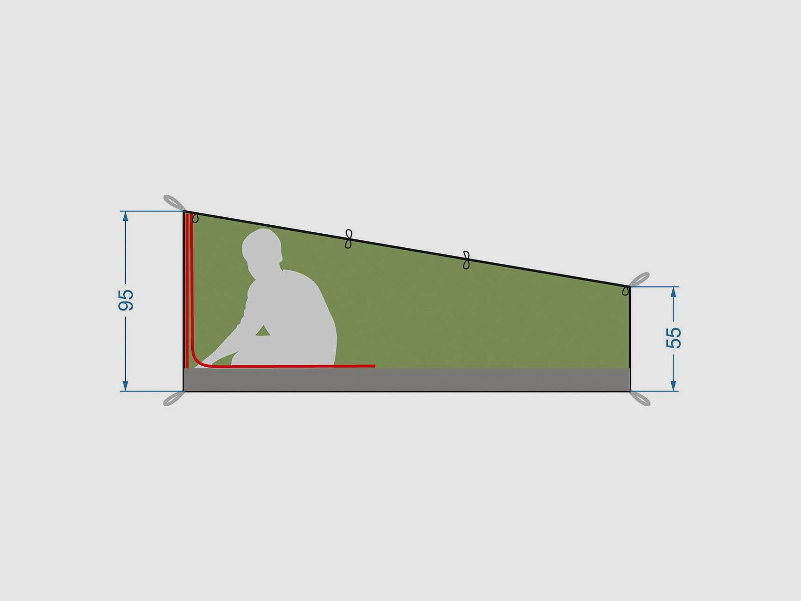Tatonka Single Mesh Tent – ultraleichtes Insekten-Shelter, Bild 3 von 4