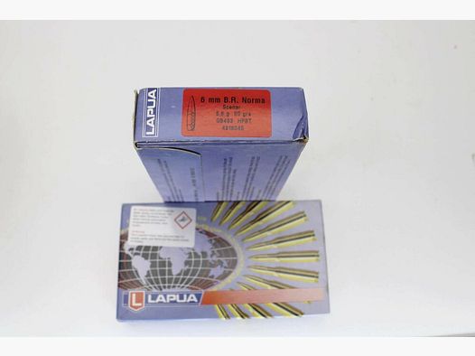 20 Schuß Lapua 6mm Norma BR mit Scenar 5,8gramm 90gr. HPBT 20er Pack