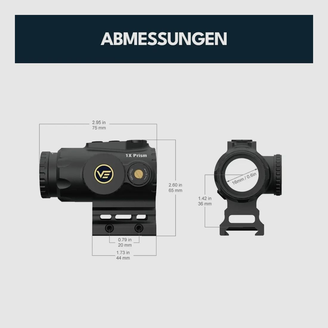Vector Optics SCPS-M01 Paragon 1x16 Micro Prism Scope