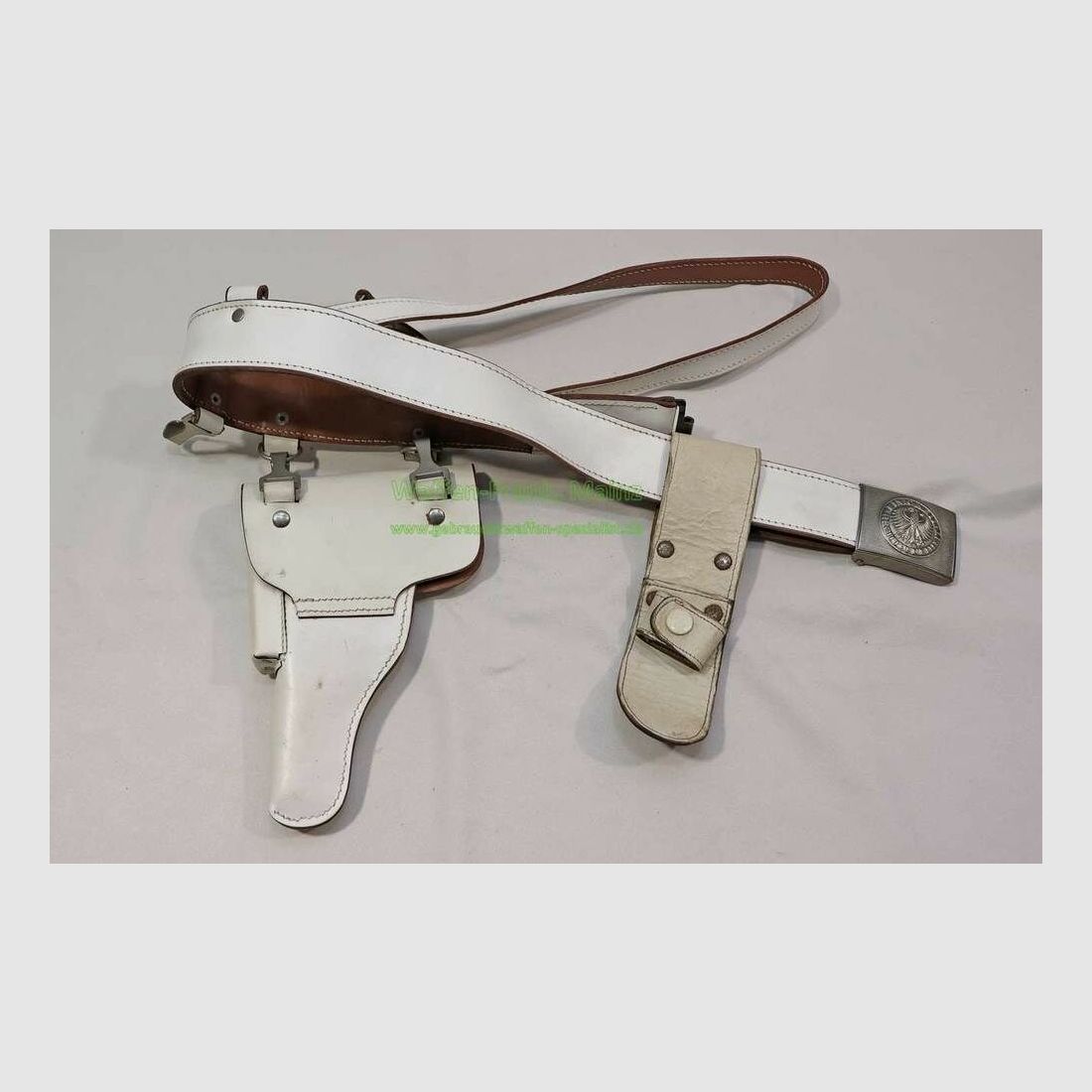 Holsters de service allemands divers-BW-MP blancs avec sangle, image 2 sur 3