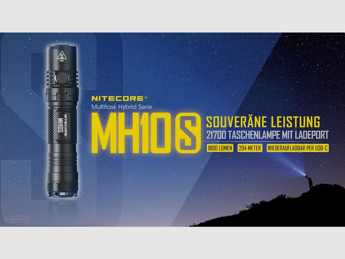 Nitecore MH10S Taschenlampe 1800 Lumen