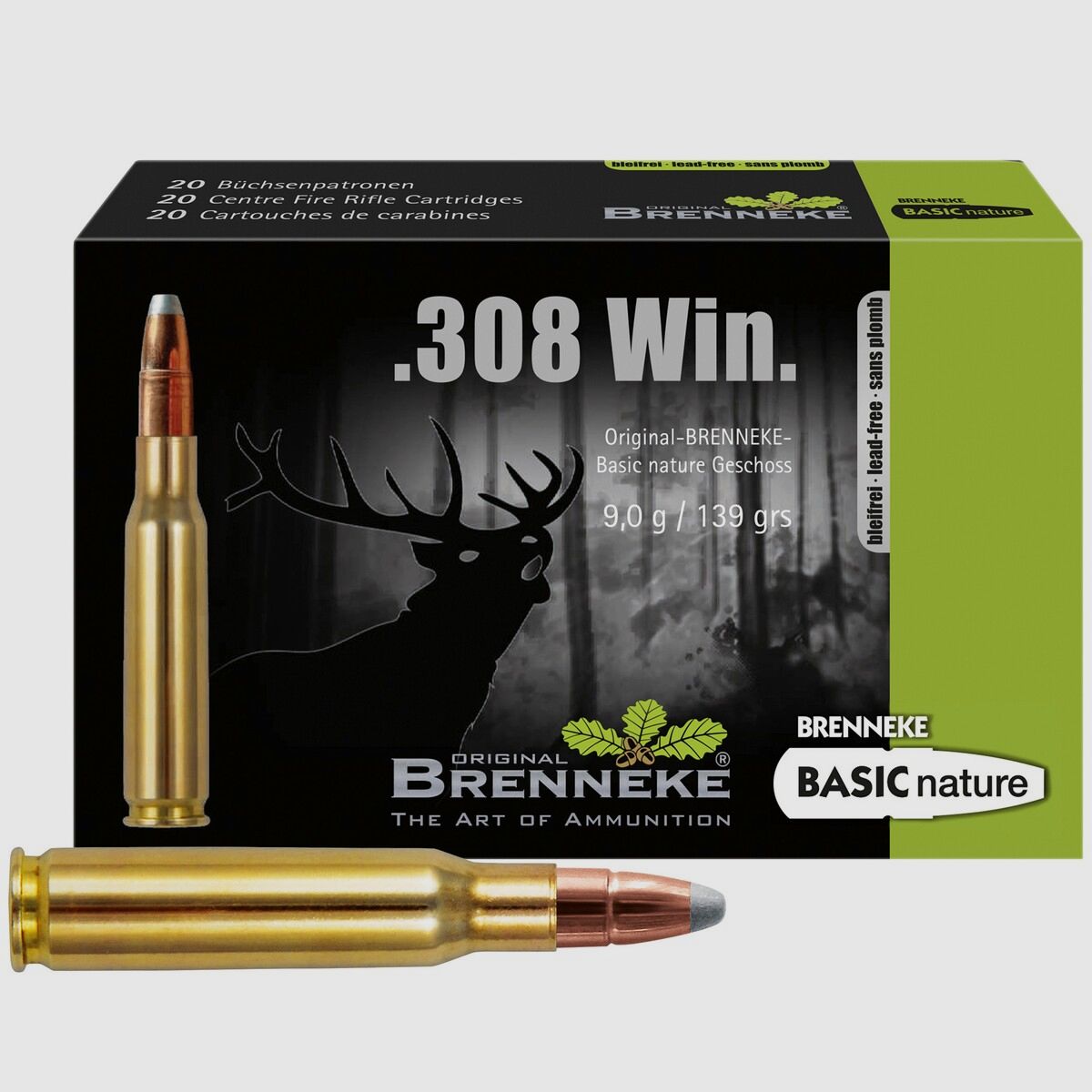 Brenneke .308 Win. Basic nature 9,0g/139grs. – 20 Stk.