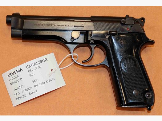 Beretta Model 92S Pistol Caliber 9X21