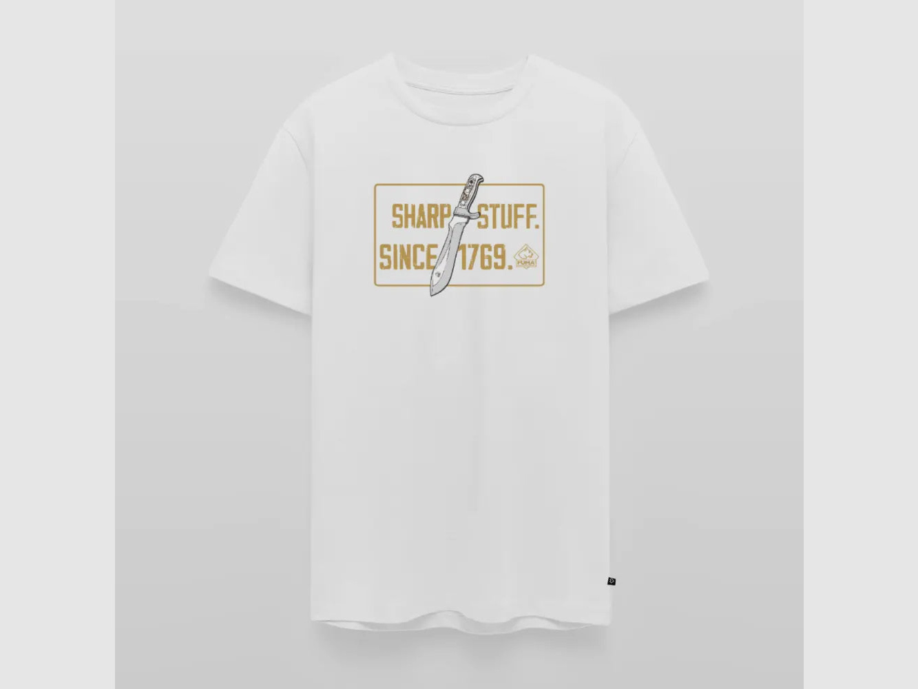 PUMA Męska Premium Koszulka "Sharp stuff since 1769 Gold"