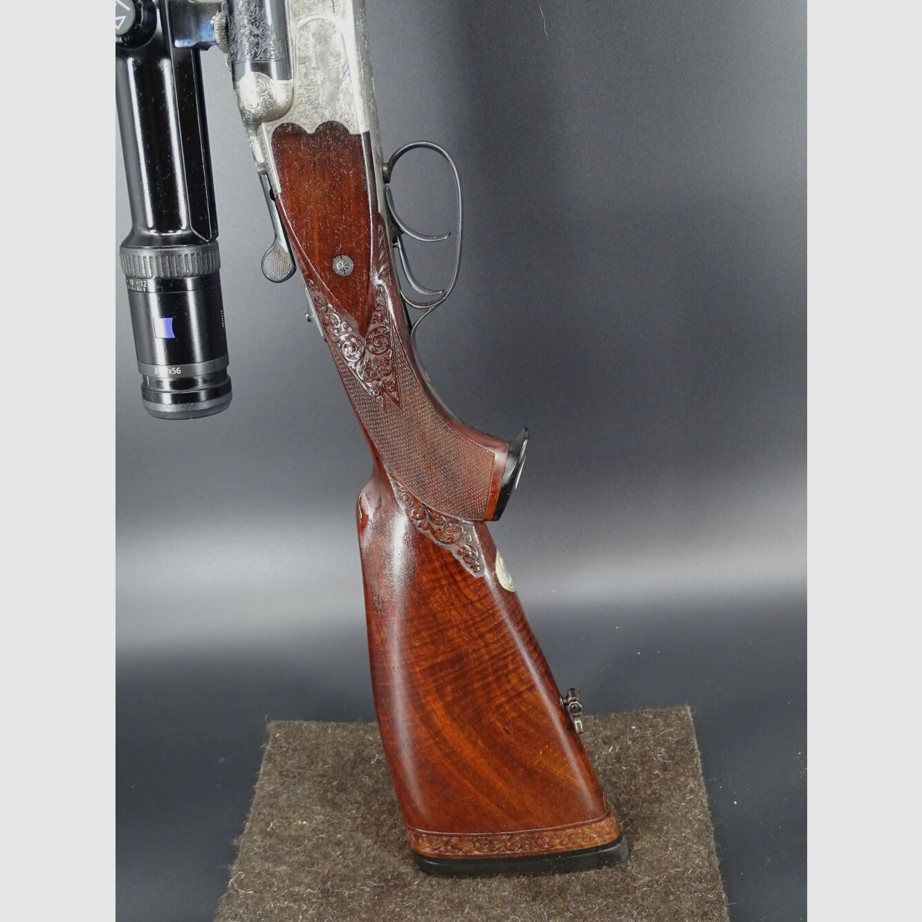 Bock / Doppelbüchsdrilling Sauer & Sohn 7x57R 8x57IRS 5,6x52R 2x Zeiss HT disolución de colección