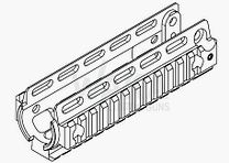B&T protezione per le mani 3x NAR per HK MP5/SP5, variante speciale BPOL, in alluminio
